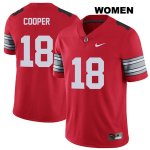 Women's NCAA Ohio State Buckeyes Jonathon Cooper #18 College Stitched 2018 Spring Game Authentic Nike Red Football Jersey GD20O23HS